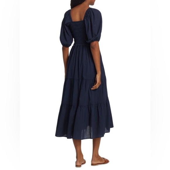 💥 Like New Xirena Chiara Smocked Tiered Midi Dress - Size Small - Picture 3 of 10